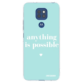 Picasee átlátszó szilikon tok az alábbi mobiltelefonokra Motorola Moto G9 Play - Anything is possible
