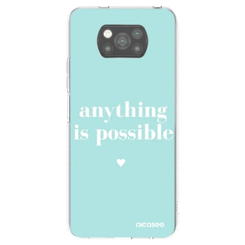 Picasee fekete szilikon tok az alábbi mobiltelefonokra Xiaomi Poco X3 Pro - Anything is possible