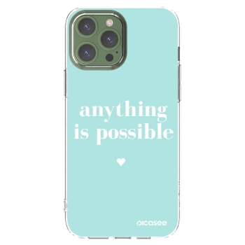 Picasee átlátszó szilikon tok az alábbi mobiltelefonokra Apple iPhone 13 Pro Max - Anything is possible