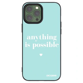 Picasee fekete szilikon tok az alábbi mobiltelefonokra Apple iPhone 13 Pro Max - Anything is possible