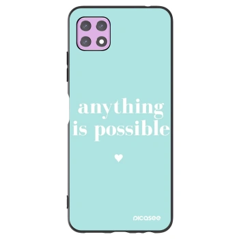 Picasee fekete szilikon tok az alábbi mobiltelefonokra Samsung Galaxy A22 A226B 5G - Anything is possible