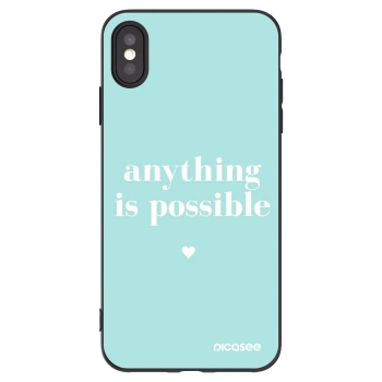 Picasee fekete szilikon tok az alábbi mobiltelefonokra Apple iPhone XS Max - Anything is possible