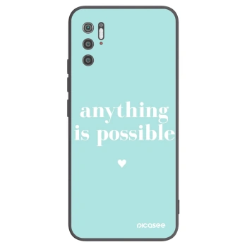 Picasee fekete szilikon tok az alábbi mobiltelefonokra Xiaomi Poco M3 Pro 5G - Anything is possible