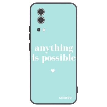 Picasee fekete szilikon tok az alábbi mobiltelefonokra Vivo Y72 5G - Anything is possible