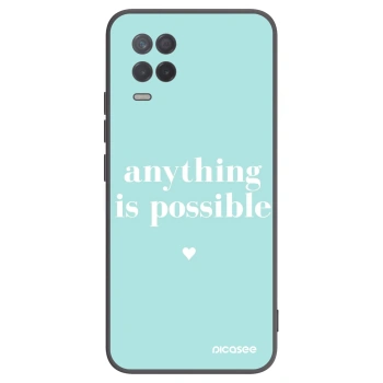 Picasee fekete szilikon tok az alábbi mobiltelefonokra Realme 8 5G - Anything is possible