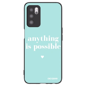 Picasee fekete szilikon tok az alábbi mobiltelefonokra OPPO A16s - Anything is possible