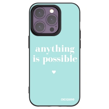 Picasee fekete szilikon tok az alábbi mobiltelefonokra Apple iPhone 14 Pro - Anything is possible