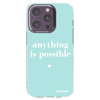 Picasee átlátszó szilikon tok az alábbi mobiltelefonokra Apple iPhone 14 Pro - Anything is possible