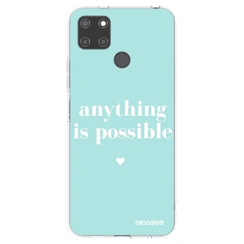 Picasee átlátszó szilikon tok az alábbi mobiltelefonokra Realme C21Y - Anything is possible