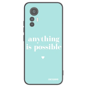 Picasee fekete szilikon tok az alábbi mobiltelefonokra Xiaomi 12 Lite - Anything is possible