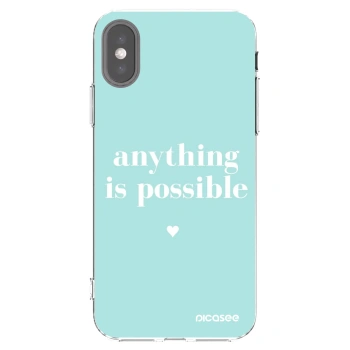 Picasee átlátszó szilikon tok az alábbi mobiltelefonokra Apple iPhone X/XS - Anything is possible