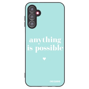 Picasee fekete szilikon tok az alábbi mobiltelefonokra Samsung Galaxy A14 4G A145R - Anything is possible