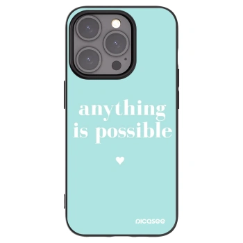 Picasee fekete szilikon tok az alábbi mobiltelefonokra Apple iPhone 15 Pro - Anything is possible