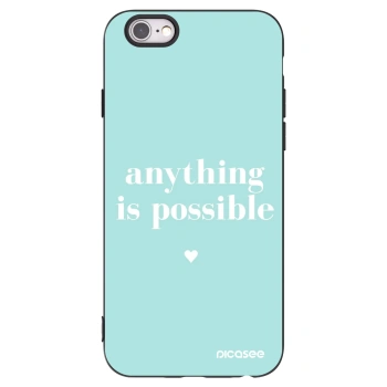 Picasee fekete szilikon tok az alábbi mobiltelefonokra Apple iPhone 6/6S - Anything is possible