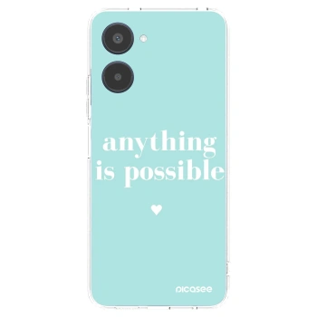 Picasee átlátszó szilikon tok az alábbi mobiltelefonokra Realme 10 4G - Anything is possible