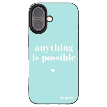 Picasee fekete szilikon tok az alábbi mobiltelefonokra Apple iPhone 16 - Anything is possible