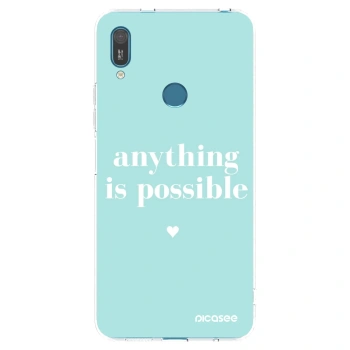Picasee átlátszó szilikon tok az alábbi mobiltelefonokra Huawei Y7 2019 - Anything is possible