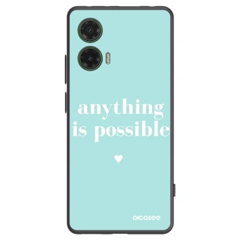 Picasee fekete szilikon tok az alábbi mobiltelefonokra Motorola Moto G35 5G - Anything is possible