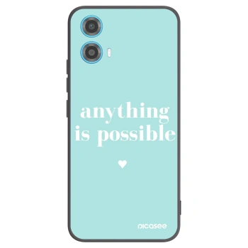 Picasee fekete szilikon tok az alábbi mobiltelefonokra Motorola Moto G34 5G - Anything is possible