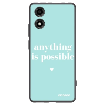 Picasee fekete szilikon tok az alábbi mobiltelefonokra Motorola Moto E14 - Anything is possible