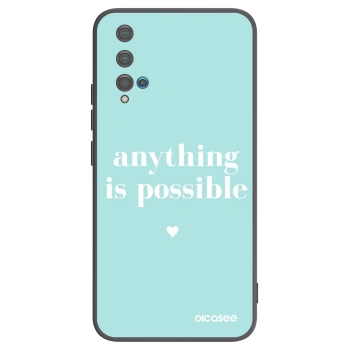 Picasee fekete szilikon tok az alábbi mobiltelefonokra Huawei Nova 5T - Anything is possible