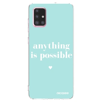 Picasee átlátszó szilikon tok az alábbi mobiltelefonokra Samsung Galaxy A71 A715F - Anything is possible