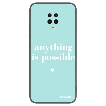 Picasee fekete szilikon tok az alábbi mobiltelefonokra Xiaomi Redmi Note 9S - Anything is possible