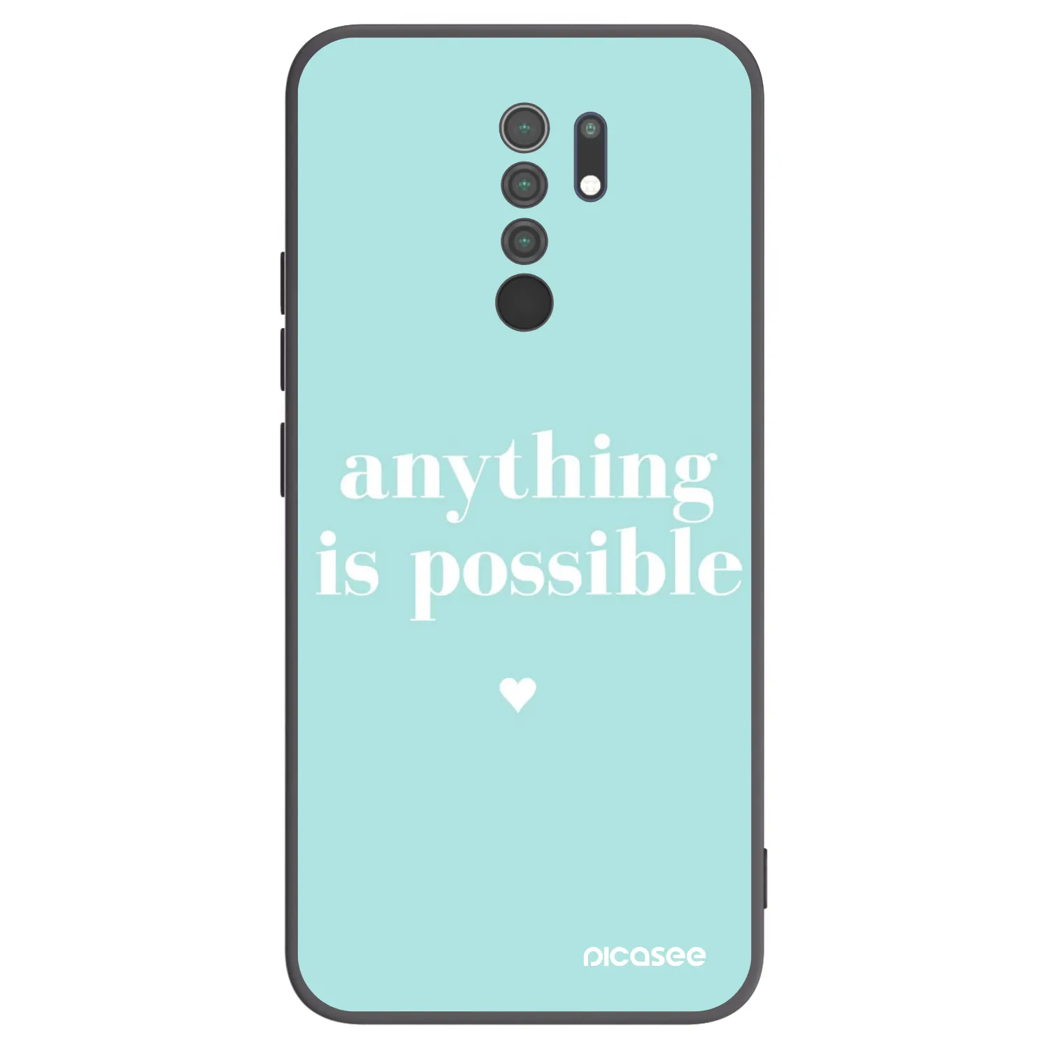 Picasee fekete szilikon tok az alábbi mobiltelefonokra Xiaomi Redmi 9 - Anything is possible