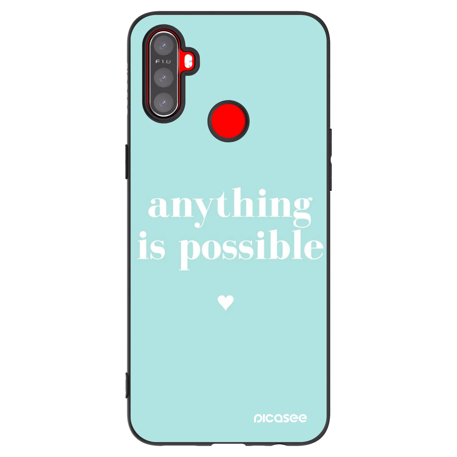 Picasee fekete szilikon tok az alábbi mobiltelefonokra Realme C3 - Anything is possible