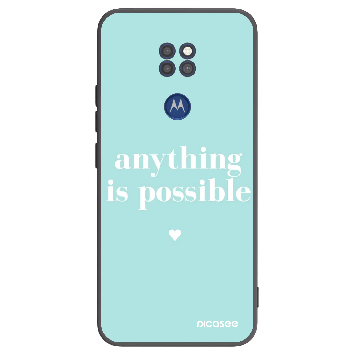 Picasee fekete szilikon tok az alábbi mobiltelefonokra Motorola Moto G9 Play - Anything is possible