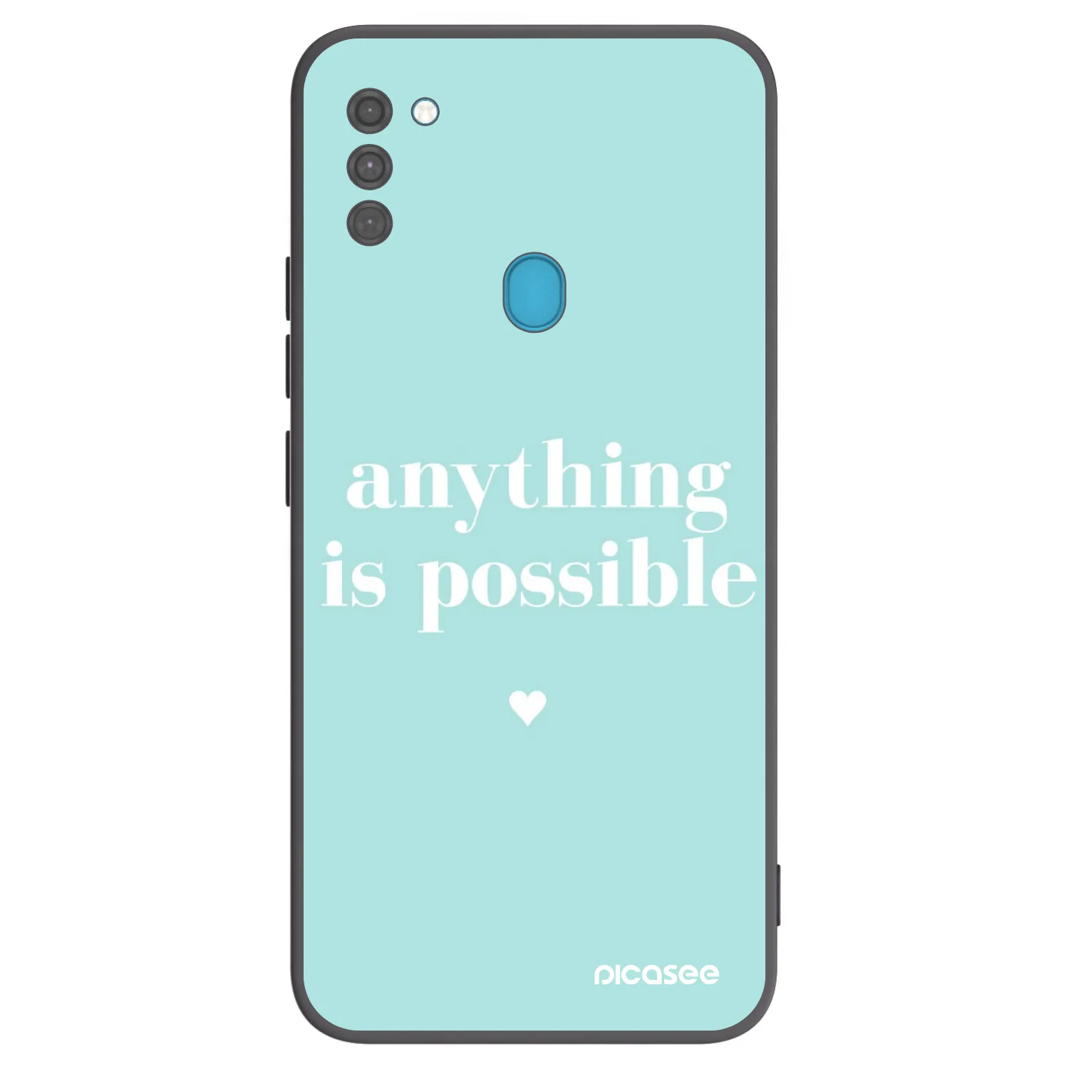 Picasee fekete szilikon tok az alábbi mobiltelefonokra Samsung Galaxy M11 - Anything is possible