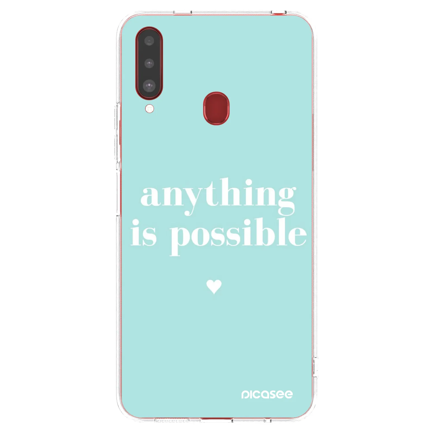 Picasee átlátszó szilikon tok az alábbi mobiltelefonokra Samsung Galaxy A20s - Anything is possible