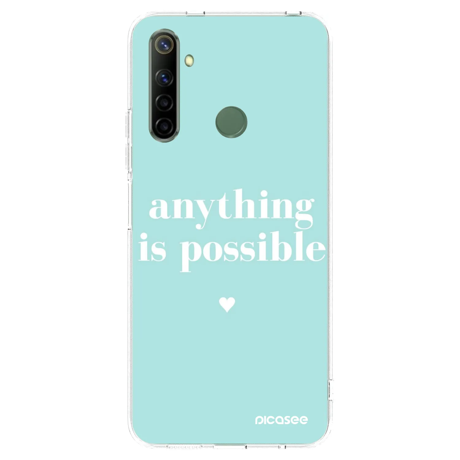 Picasee átlátszó szilikon tok az alábbi mobiltelefonokra Realme 6i - Anything is possible