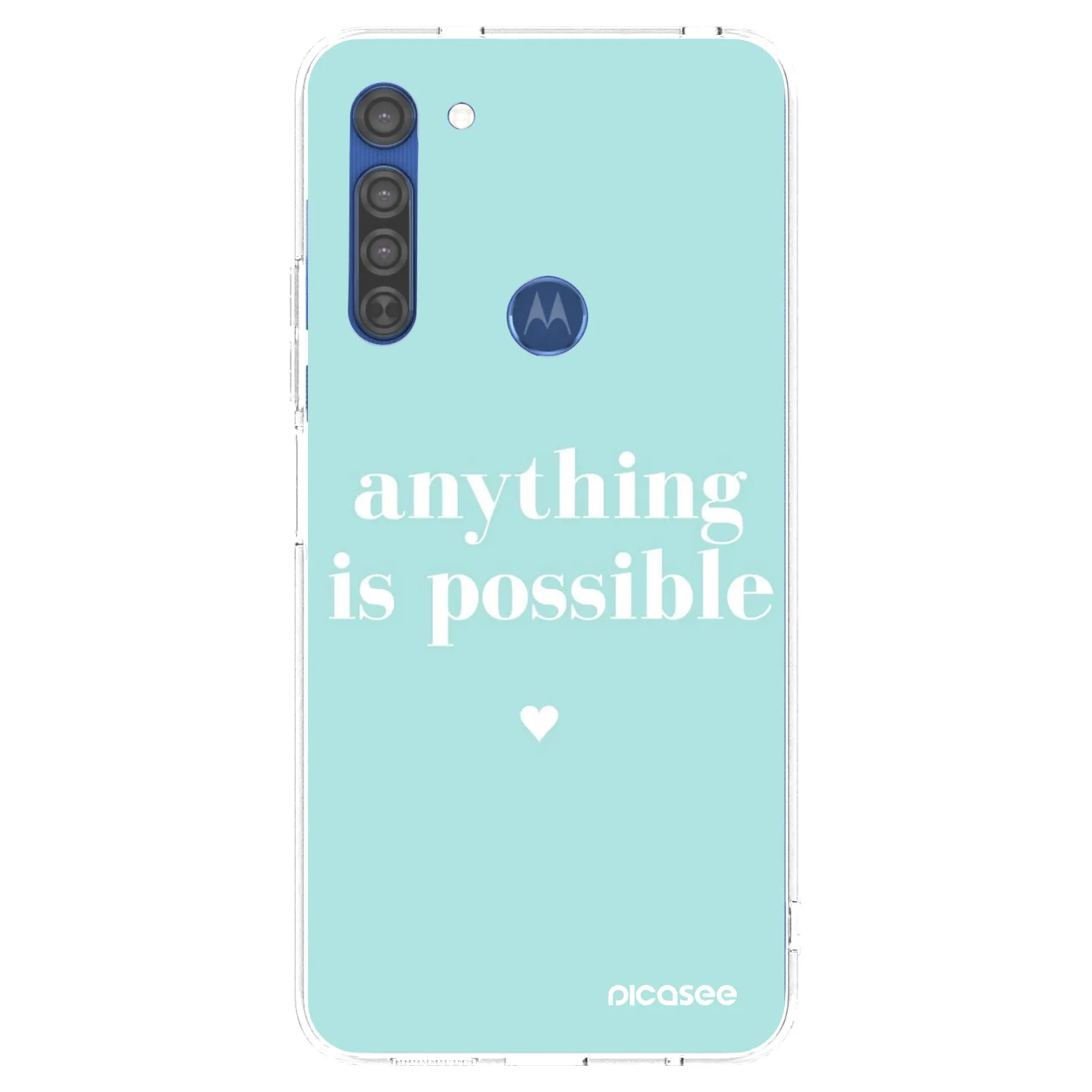 Picasee átlátszó szilikon tok az alábbi mobiltelefonokra Motorola Moto G8 - Anything is possible