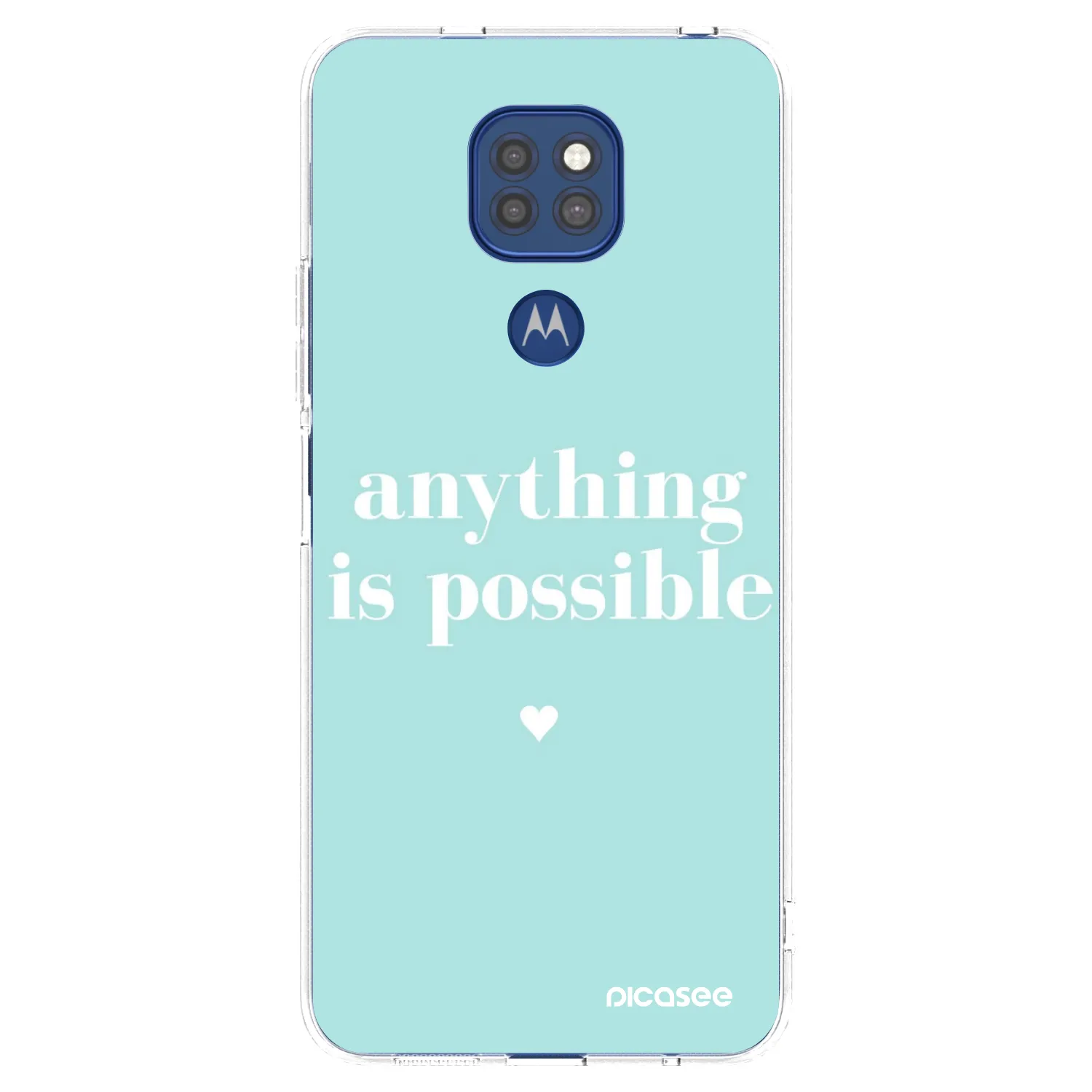 Picasee átlátszó szilikon tok az alábbi mobiltelefonokra Motorola Moto G9 Play - Anything is possible