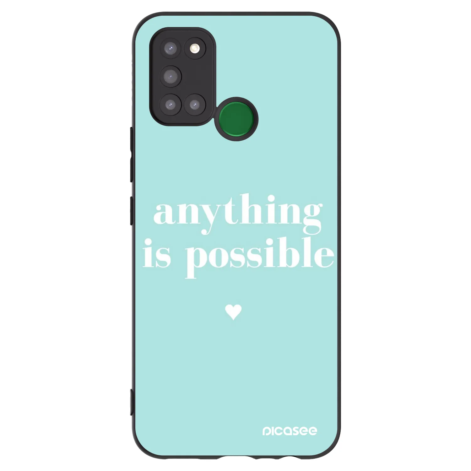 Picasee fekete szilikon tok az alábbi mobiltelefonokra Realme 7i - Anything is possible