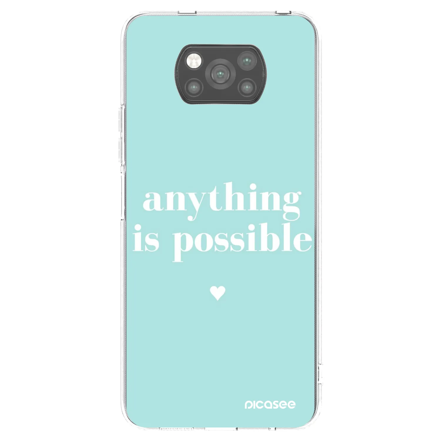 Picasee fekete szilikon tok az alábbi mobiltelefonokra Xiaomi Poco X3 Pro - Anything is possible