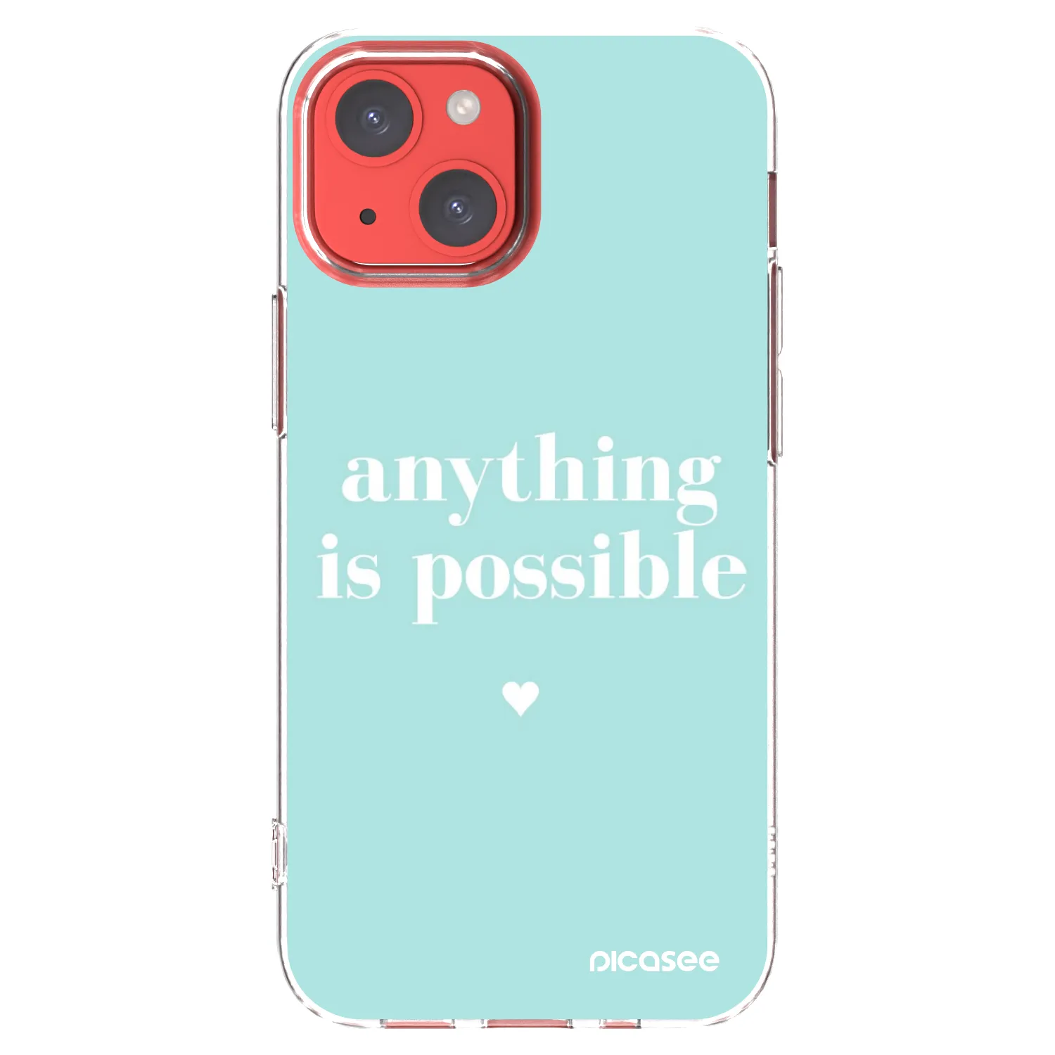 Picasee átlátszó szilikon tok az alábbi mobiltelefonokra Apple iPhone 13 mini - Anything is possible