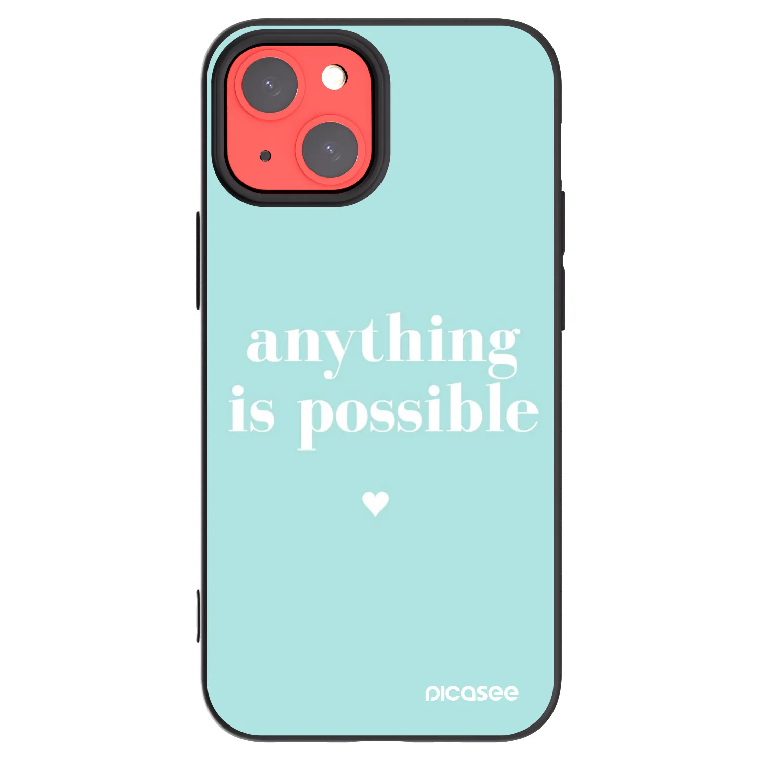 Picasee fekete szilikon tok az alábbi mobiltelefonokra Apple iPhone 13 mini - Anything is possible