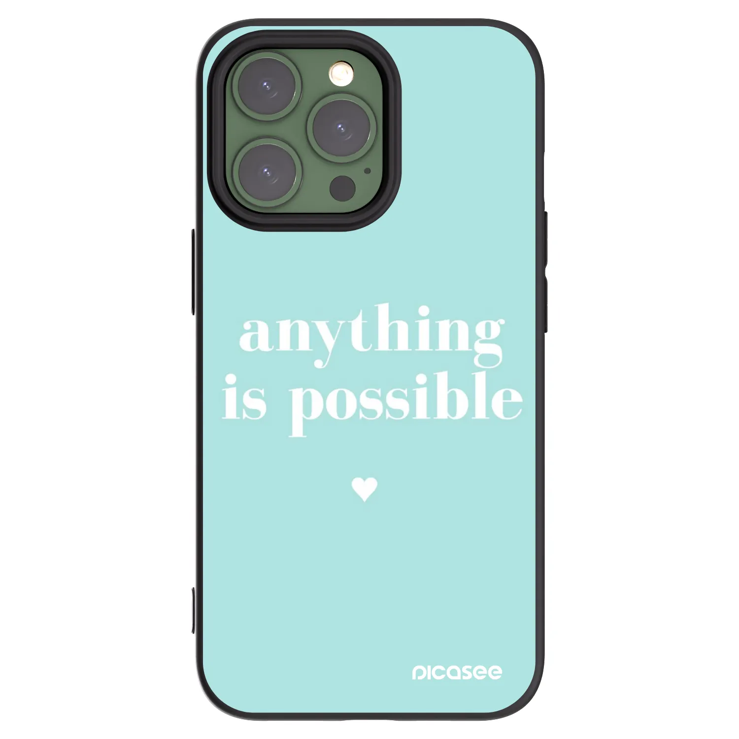 Picasee fekete szilikon tok az alábbi mobiltelefonokra Apple iPhone 13 Pro - Anything is possible