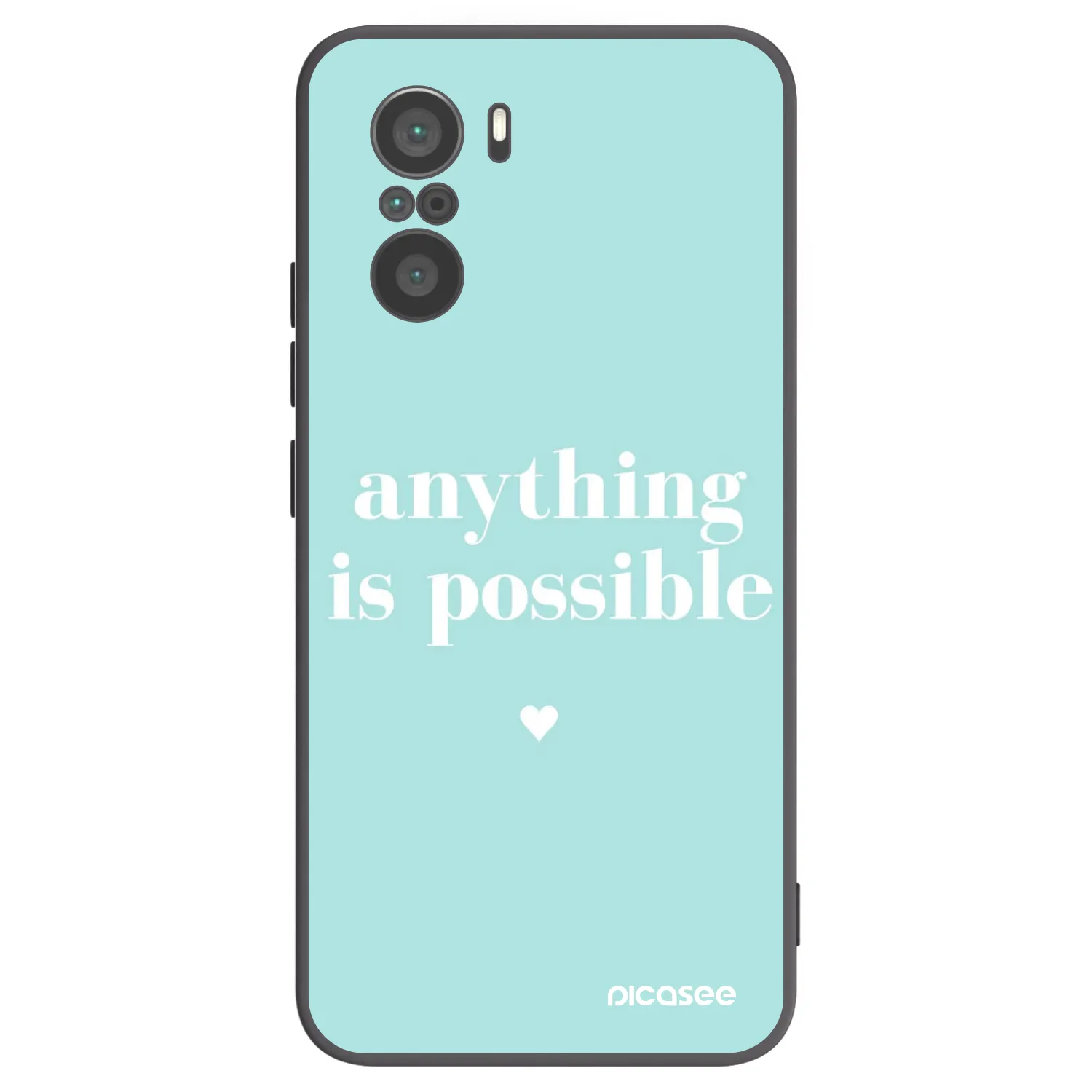 Picasee fekete szilikon tok az alábbi mobiltelefonokra Xiaomi Poco F3 - Anything is possible