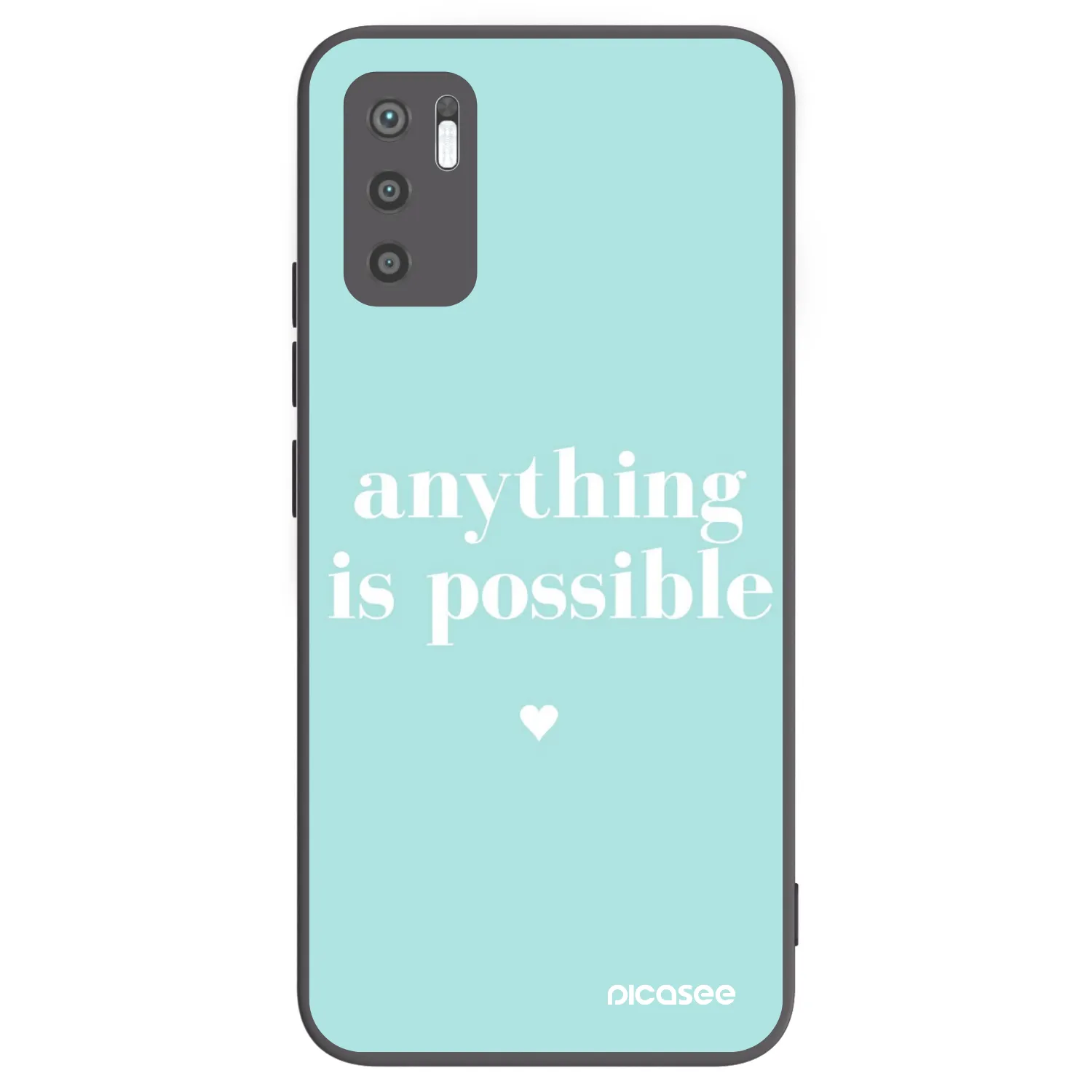Picasee fekete szilikon tok az alábbi mobiltelefonokra Xiaomi Redmi Note 10 5G - Anything is possible