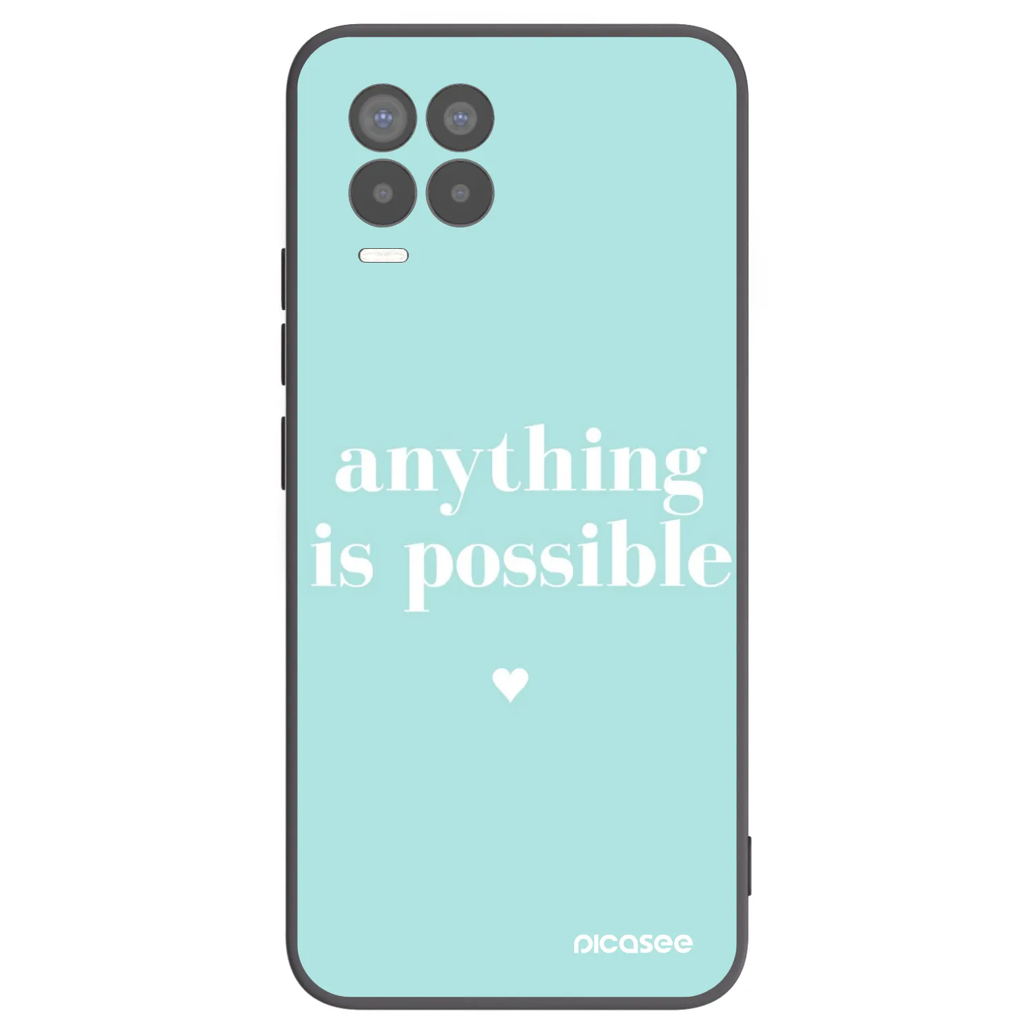 Picasee fekete szilikon tok az alábbi mobiltelefonokra Realme 8 Pro - Anything is possible