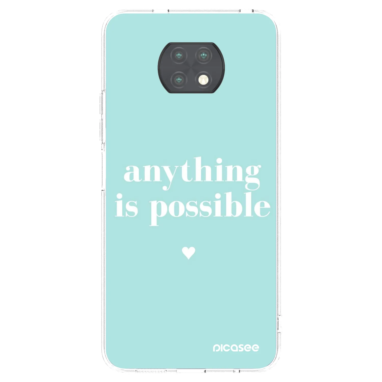Picasee átlátszó szilikon tok az alábbi mobiltelefonokra Xiaomi Redmi Note 9T - Anything is possible