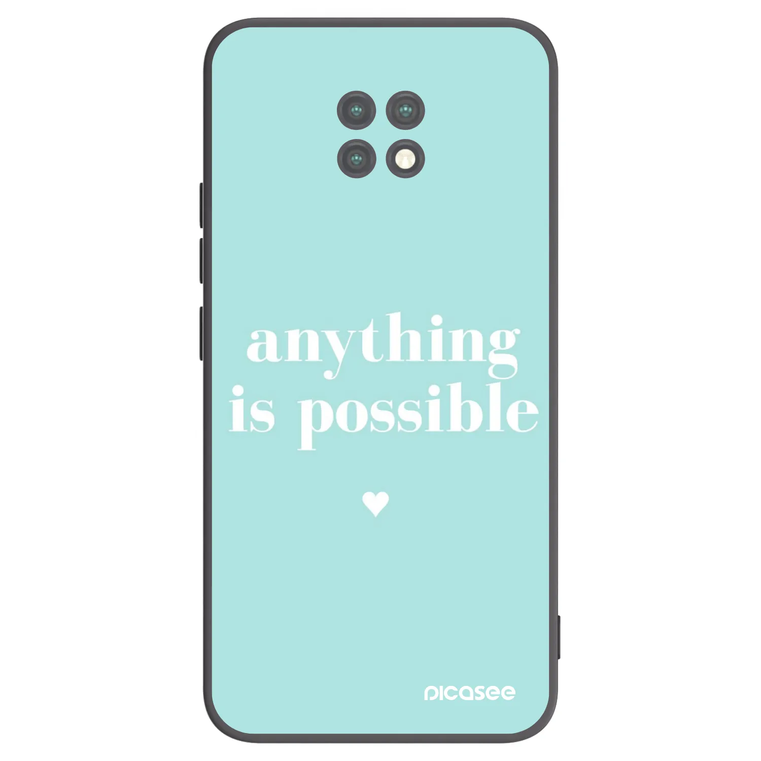 Picasee fekete szilikon tok az alábbi mobiltelefonokra Xiaomi Redmi Note 9T - Anything is possible