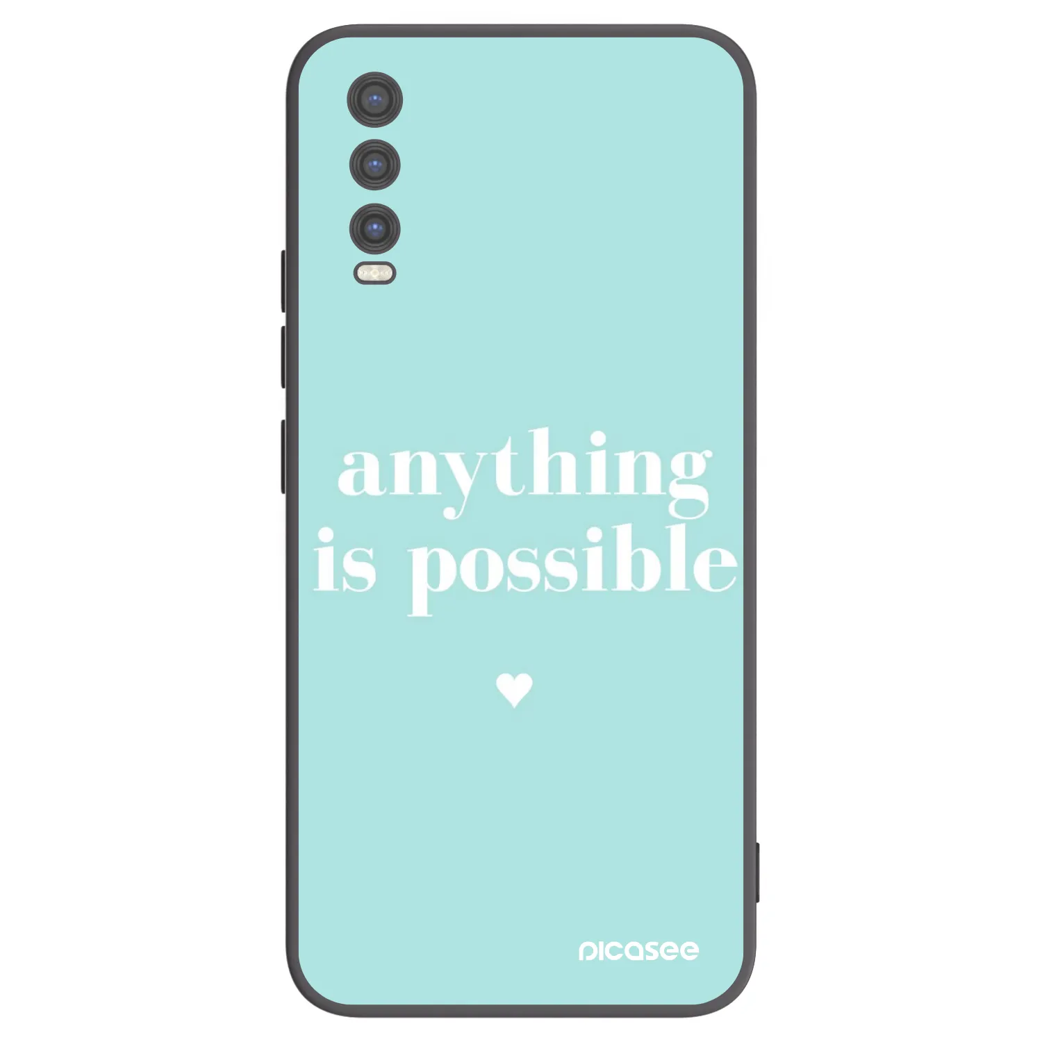 Picasee fekete szilikon tok az alábbi mobiltelefonokra Vivo Y20s - Anything is possible