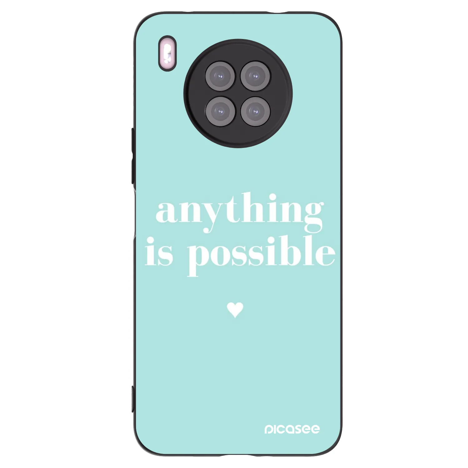 Picasee fekete szilikon tok az alábbi mobiltelefonokra Huawei Nova 8i - Anything is possible