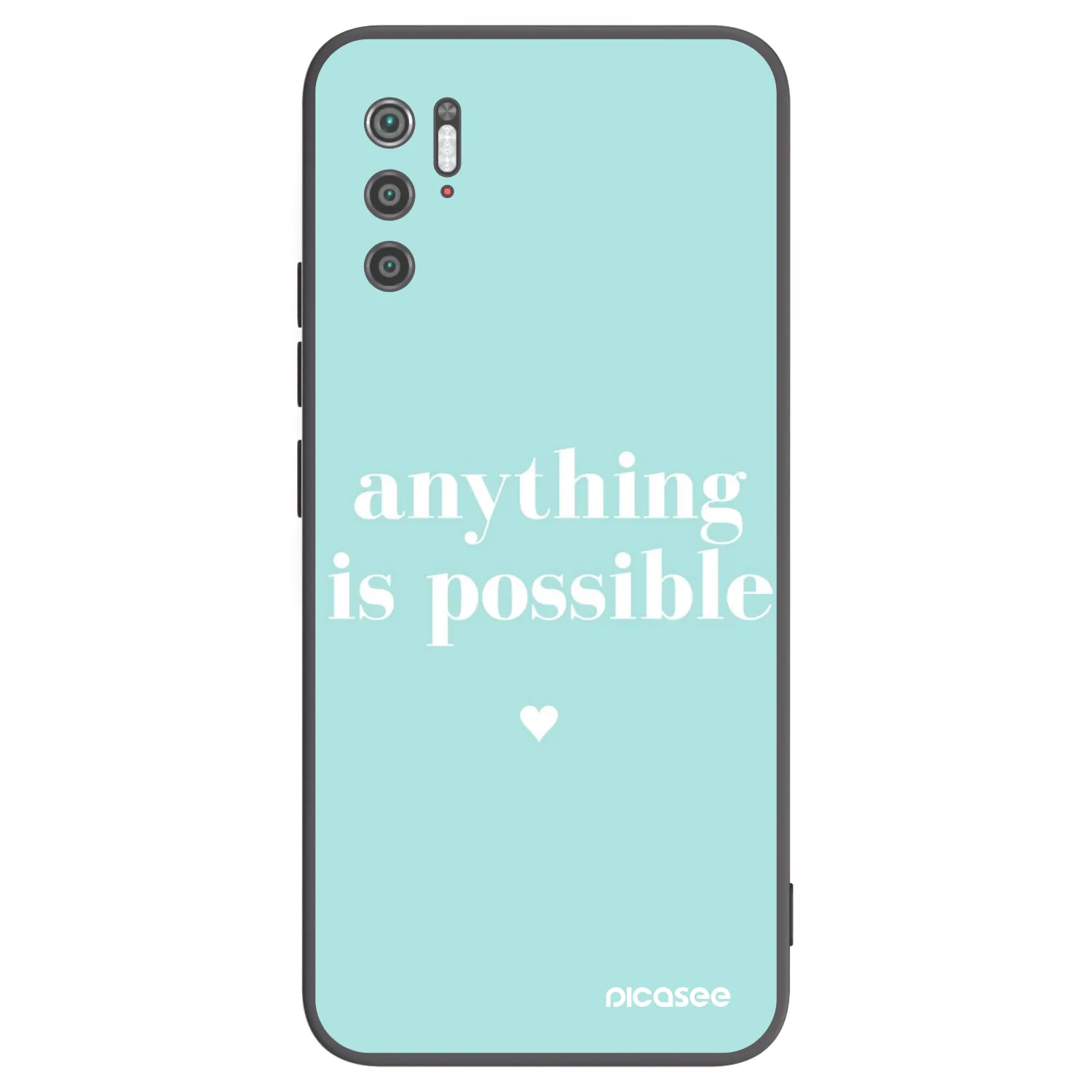 Picasee fekete szilikon tok az alábbi mobiltelefonokra Xiaomi Poco M3 Pro 5G - Anything is possible