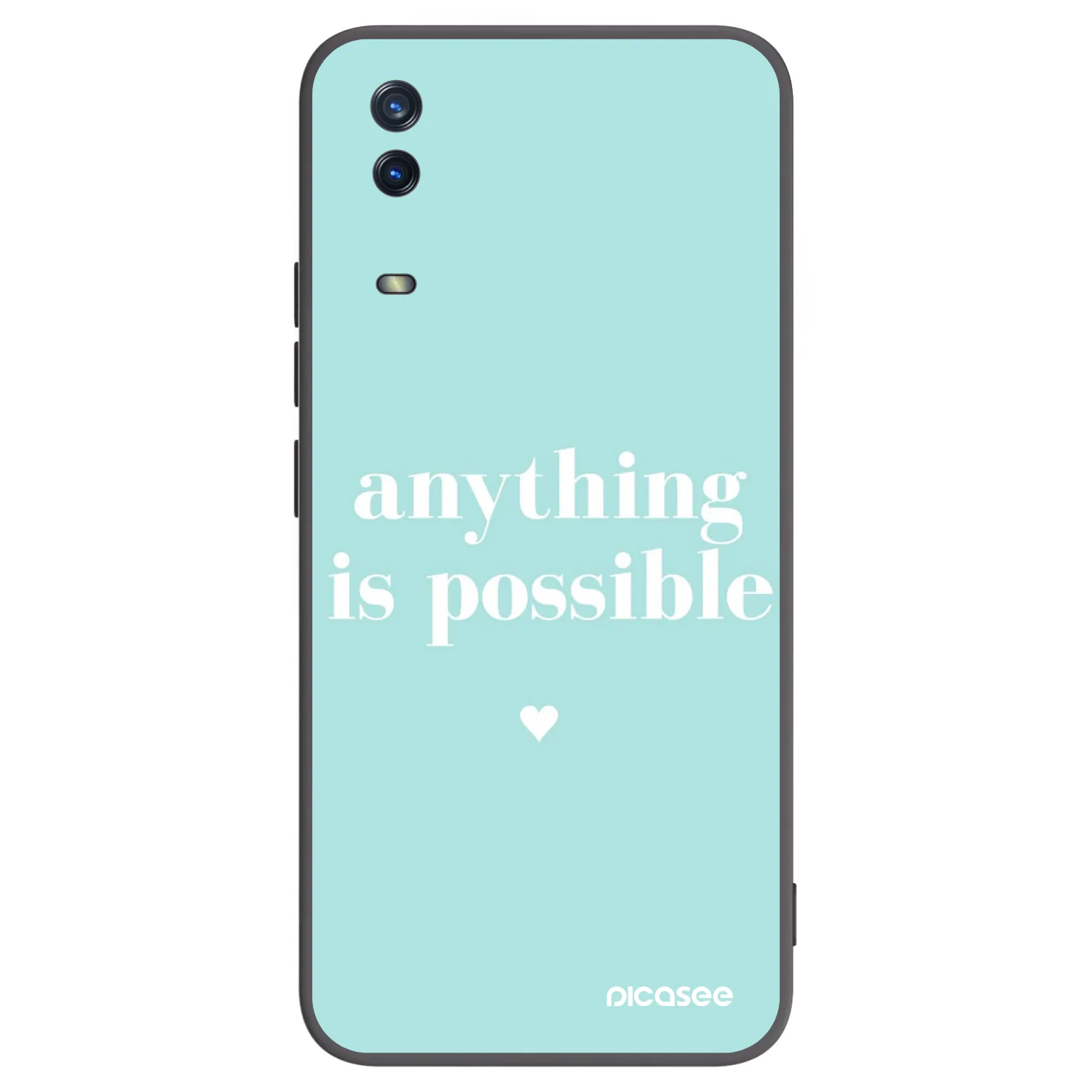 Picasee fekete szilikon tok az alábbi mobiltelefonokra Vivo Y11s - Anything is possible