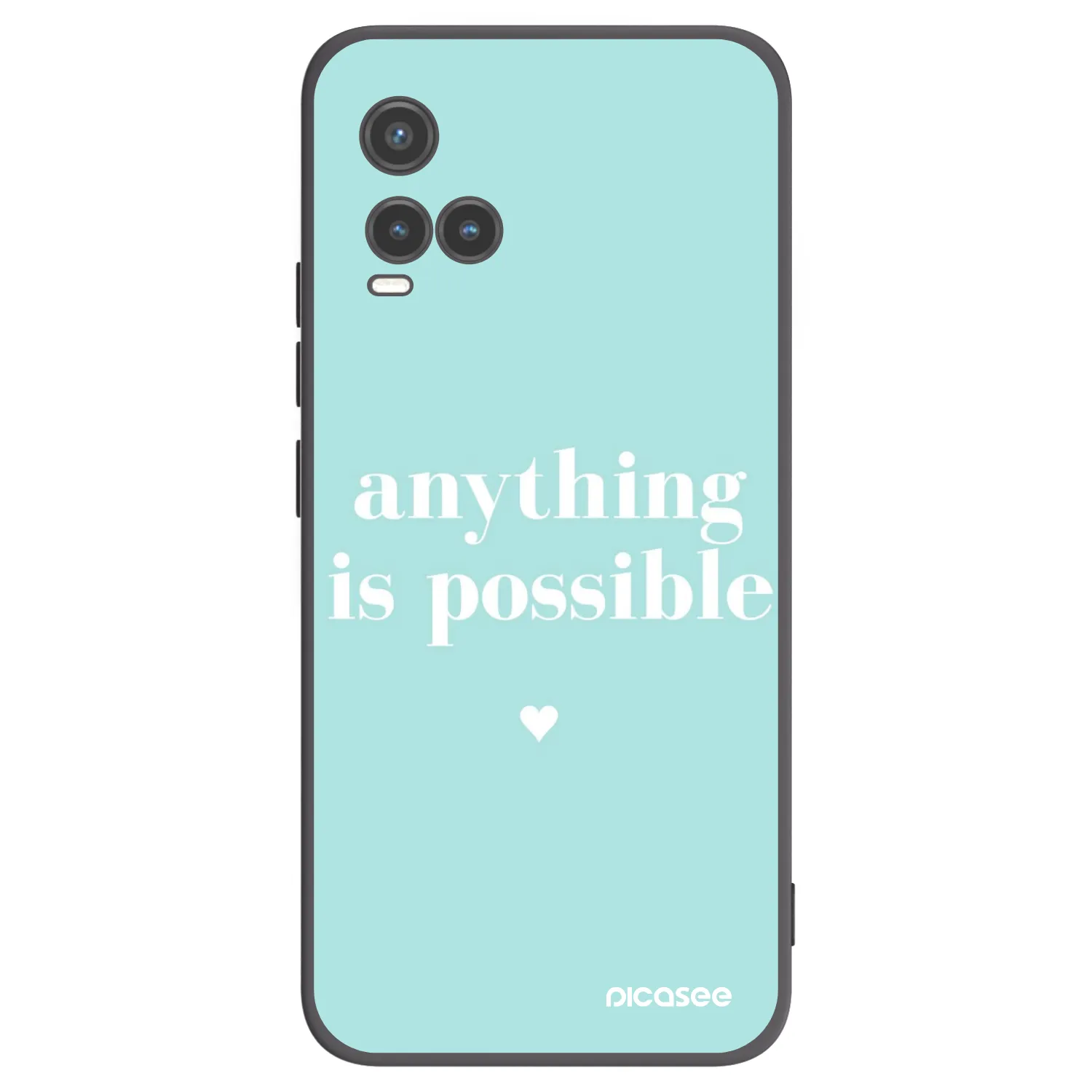 Picasee fekete szilikon tok az alábbi mobiltelefonokra Vivo Y33s - Anything is possible